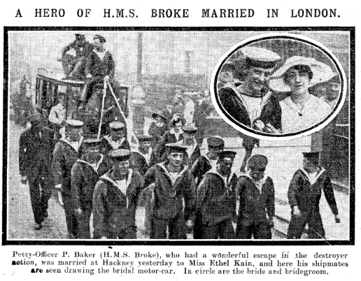 Philip and Ethel Baker's wedding in the Daily Mirror (15/5/1917)