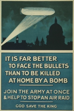 Zeppelin-inspired recruiting poster, 1915